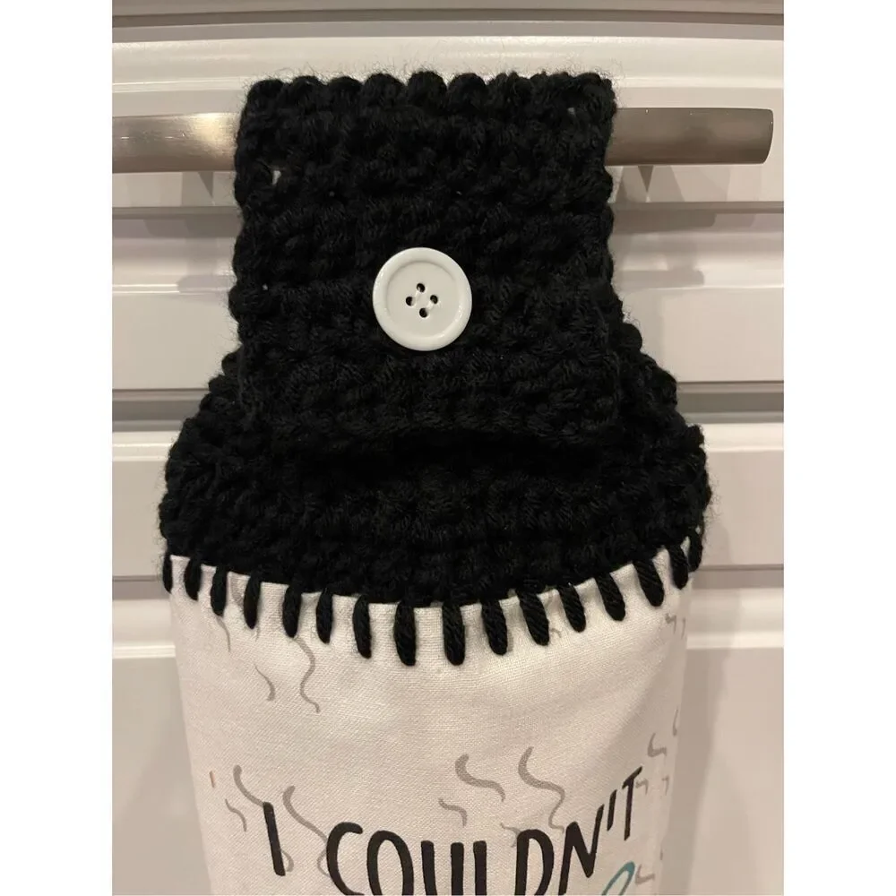 Crochet Top Kitchen Towel- I Couldn’t If I Fried (Frying Pan)